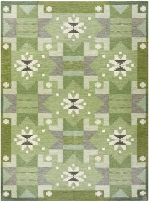 Vintage Swedish Kilim by Ingegerd Silow 48203 Nazmiyal