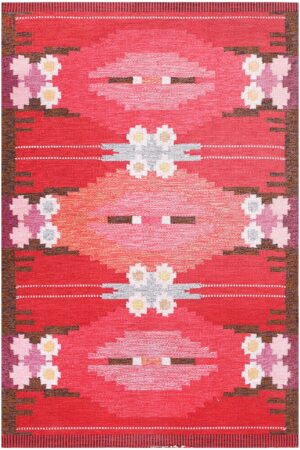 Vintage Swedish Kilim by Ingegerd Silow 48205 Nazmiyal