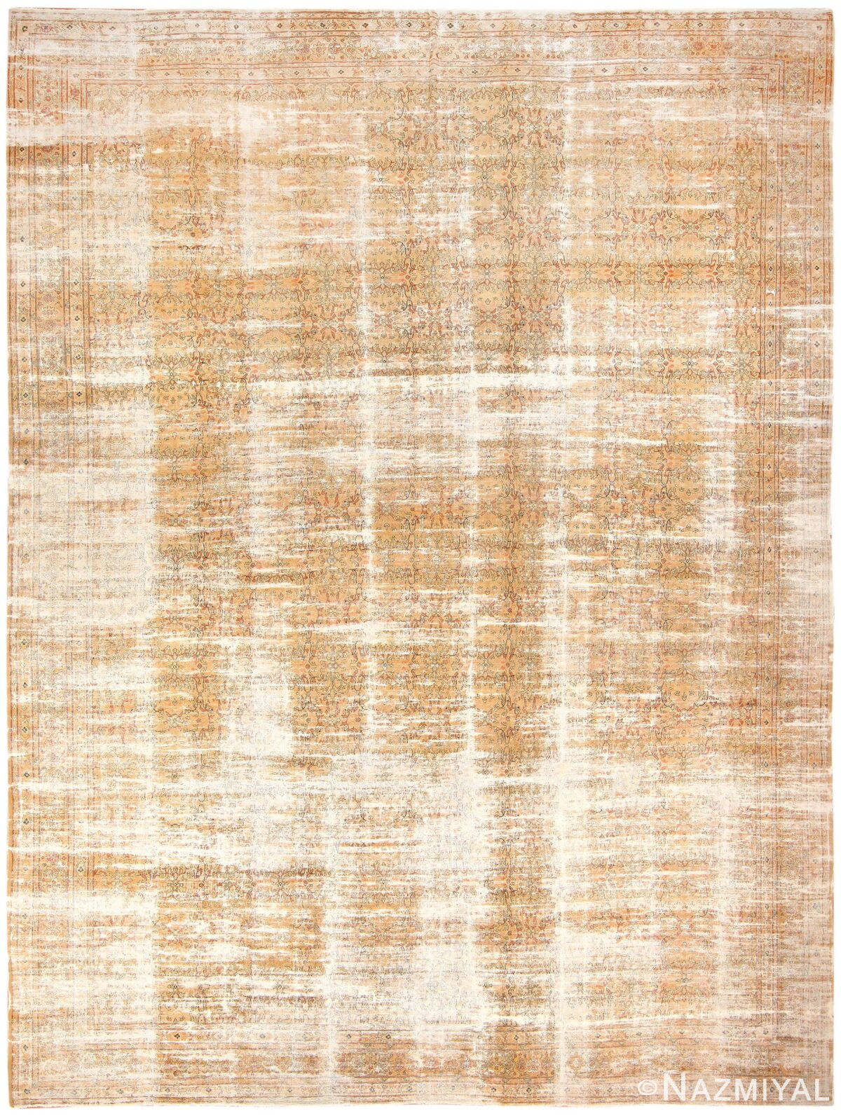 Shabby Chic Antique Indian Agra Rug 43689 Nazmiyal