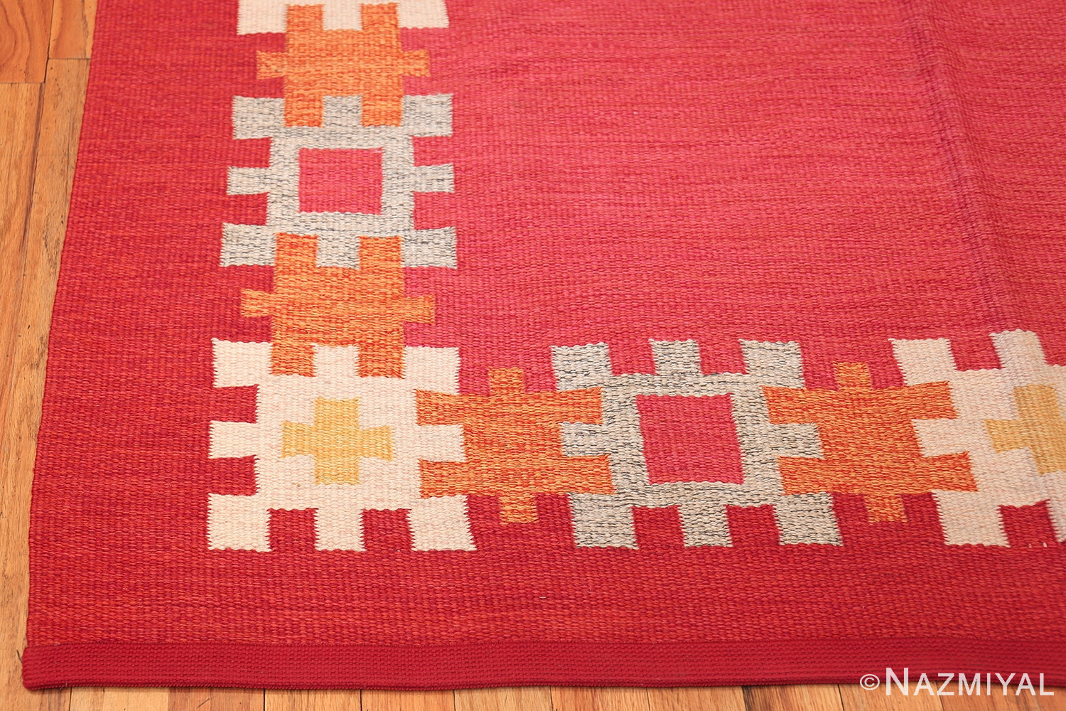 vintage swedish kilim by ingegerd silow 48189 corner Nazmiyal