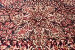 Antique Oversized Persian Kerman Carpet 48210 Ivory Medallion Nazmiyal
