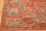 large antique turkish oushak carpet 48127 corner Nazmiyal