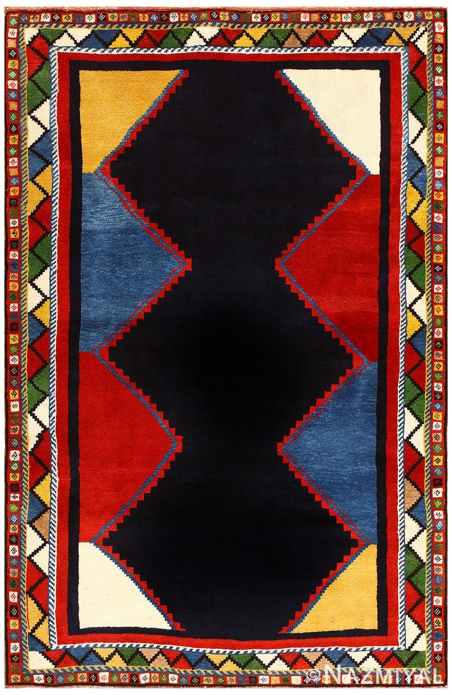 Vintage Persian Ghashgai Rug 48229 Nazmiyal
