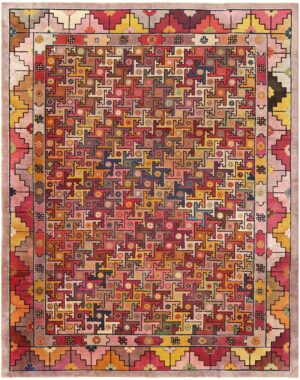 Antique Chinese Deco Rug 48230 Nazmiyal Antique Rugs