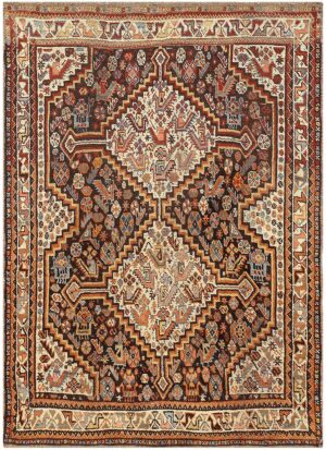 Antique Ghashgai Persian Rug 47540 Nazmiyal