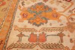 antique room size oushak turkish rug 48157 orange Nazmiyal