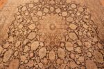 Field Antique brown Ardabil design Persian Tabriz carpet 48273 by Nazmiyal