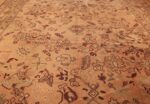 large shabby chic antique english carpet 1783 field Nazmiyal