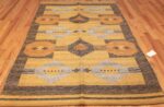 vintage double sided swedish kilim rug 48282 whole yellow Nazmiyal