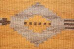 vintage double sided swedish kilim rug 48282 yellow closeup Nazmiyal