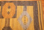 vintage double sided swedish kilim rug 48282 yellow corner Nazmiyal