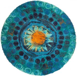 Vintage Swedish Deco Rug 46607 Detail/Large View