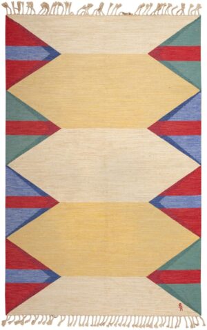 Vintage Swedish Kilim 46101 Nazmiyal Antique Rugs