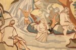 vintage swedish tapestry 48283 bathing Nazmiyal