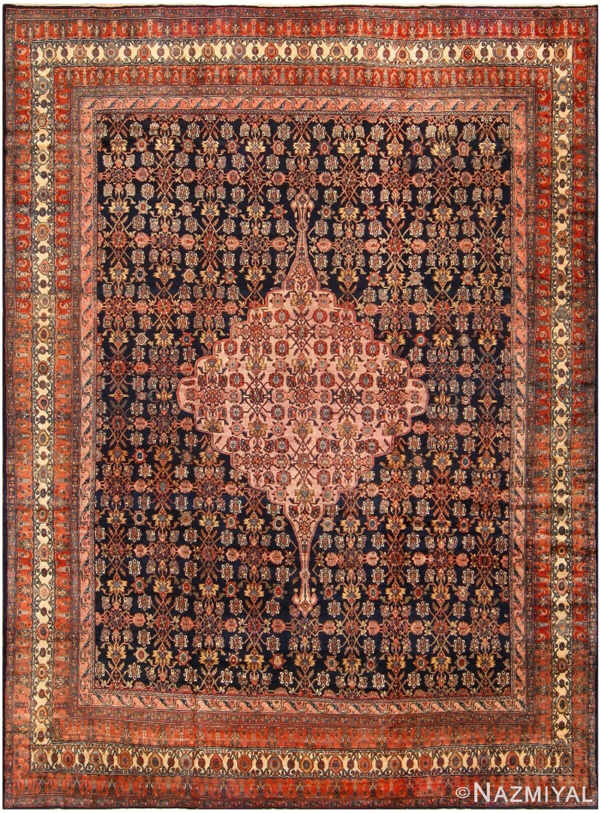 Fine Antique Persian Malayer Carpet 48233 Nazmiyal
