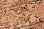 Weave detail Antique brown Ardabil design Persian Tabriz carpet 48273 by Nazmiyal