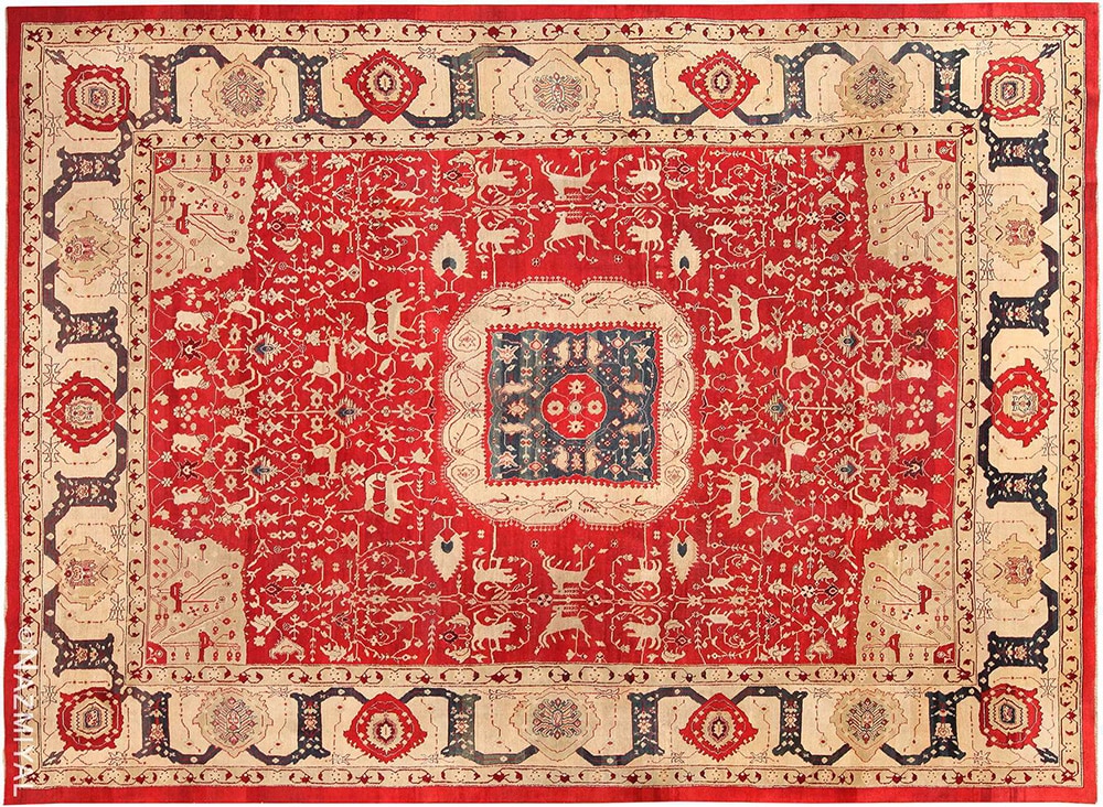 Antique Indian Agra Rug Antique Indian Agra Rug #70775 by Nazmiyal Antique Rugs