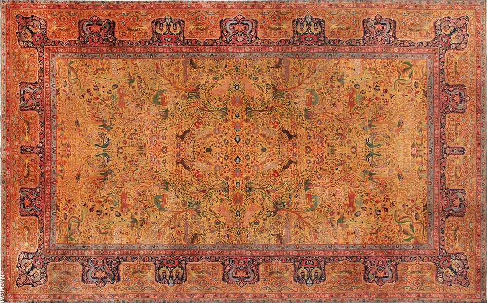 Antique Indian Agra Rug Antique Indian Agra Rug #71575 by Nazmiyal Antique Rugs