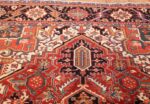 antique persian heriz rug 48316 top Nazmiyal