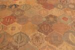 Background antique garden design oversized Israeli Bezalel carpet 48245 by Nazmiyal