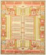 Geometric Room Size Antique French Art Deco Rug #48237 by Nazmiyal Antique Rugs