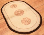 Full Chinese Round Oval Art deco rug 48013 by Nazmiyal