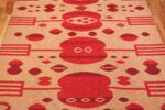 vintage double sided swedish kilim 48285 field Nazmiyal