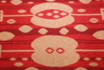 vintage double sided swedish kilim 48285 field red Nazmiyal