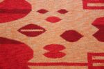 vintage double sided swedish kilim 48285 lips Nazmiyal