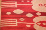 vintage double sided swedish kilim 48285 red border Nazmiyal