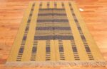 vintage double sided swedish kilim 48291 whole yellow Nazmiyal