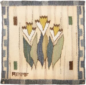 Vintage Scandinavian Kilim by Marta Maas Fjetterstrom 48331 Nazmiyal