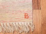 vintage scandinavian swedish kilim 48333 initials Nazmiyal