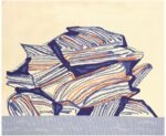 Vintage Scandinavian Tapestry by Lars Gynning, “Cliff in the Sea at the Island 48337 Nazmiyal