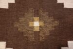 vintage swedish kilim 48286 brown Nazmiyal