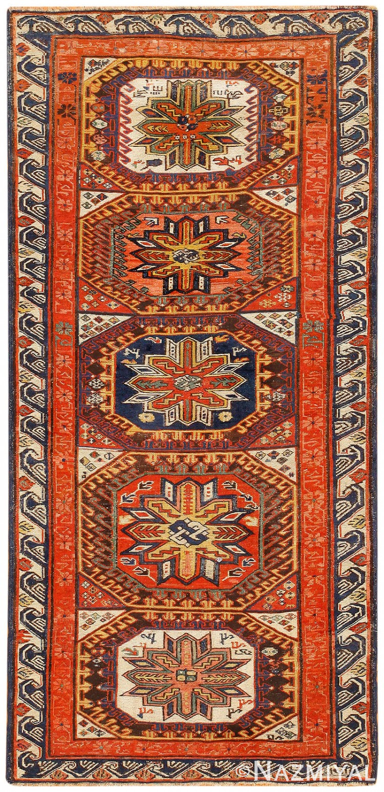 Antique Caucasian Soumak Rug 47469 Detail/Large View