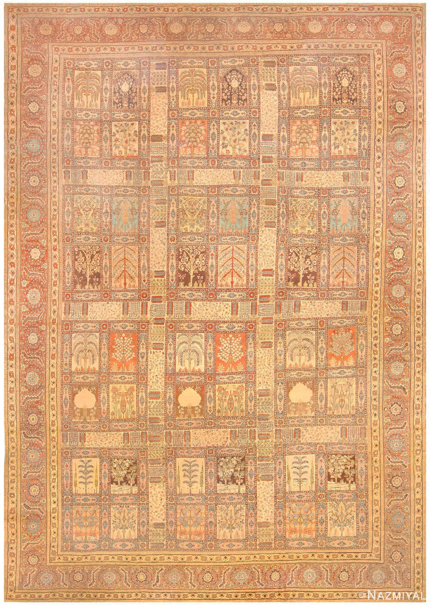 Oversized Antique Persian Garden Carpet by Haji Jalili 48328 Detail/Large View