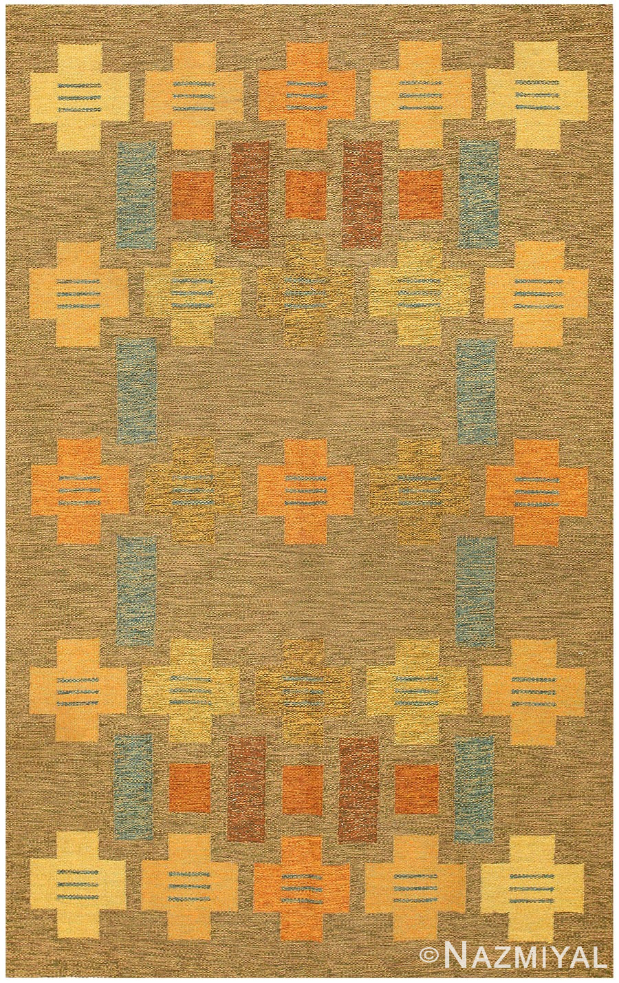 Vintage Swedish Kilim 48280 Detail/Large View