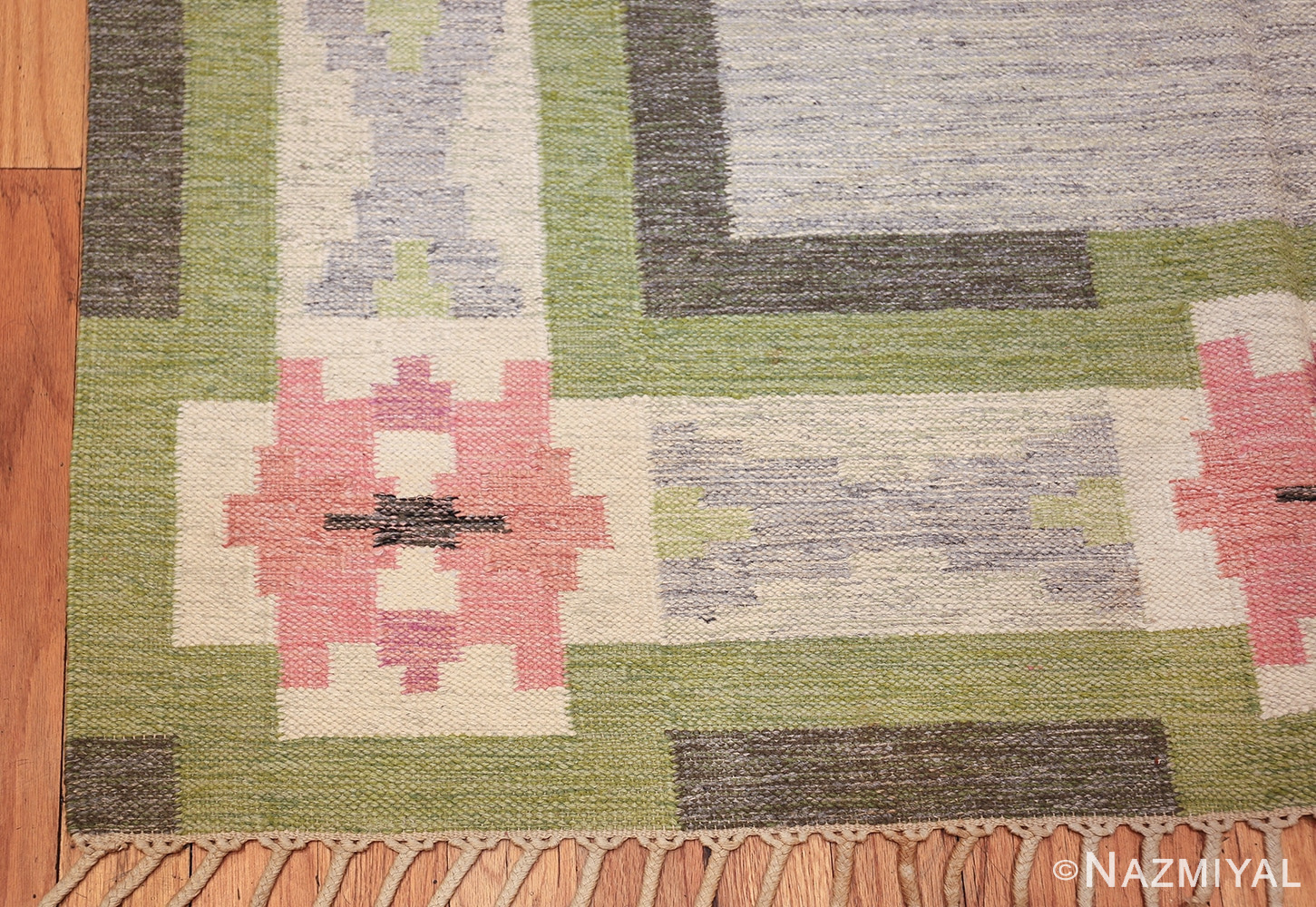 vintage swedish kilim by ingegerd silow 48335 corner Nazmiyal