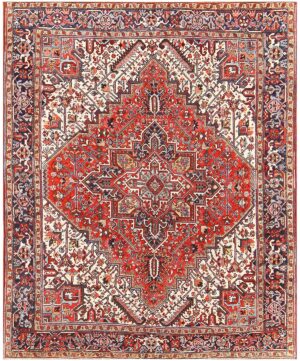 Antique Persian Heriz Rug 48313 Detail/Large View