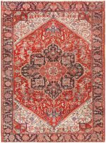 Antique Room Sized Persian Heriz Rug 48314 Detail/Large View