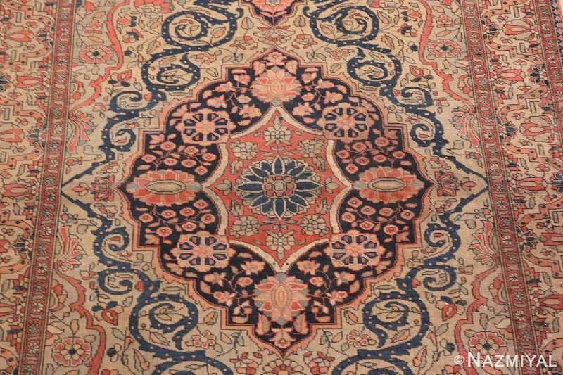 Arabesque design in a Persian Kashan rug Islimi Arabesque Kashan Rug Nazmiyal