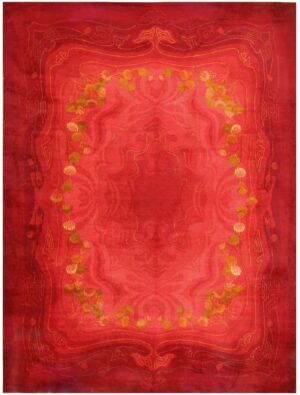 Vintage Art Nouveau Wilton Carpet 48330 Detail/Large View