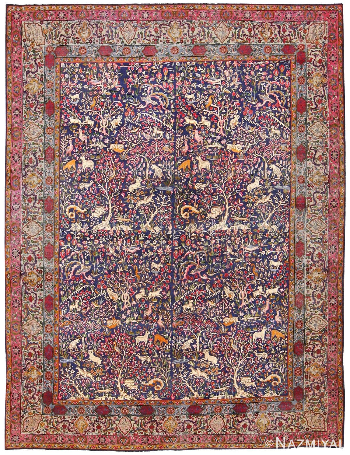 Antique Garden of Paradise Persian Carpet 48340 Detail/Large View