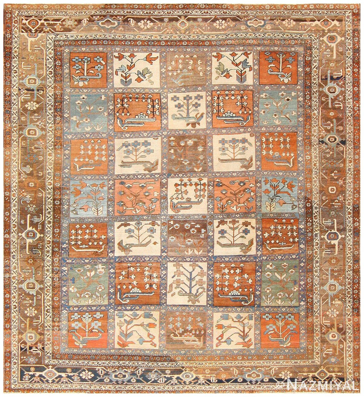 Antique Persian Garden Design Heriz Rug 48376 Detail/Large View