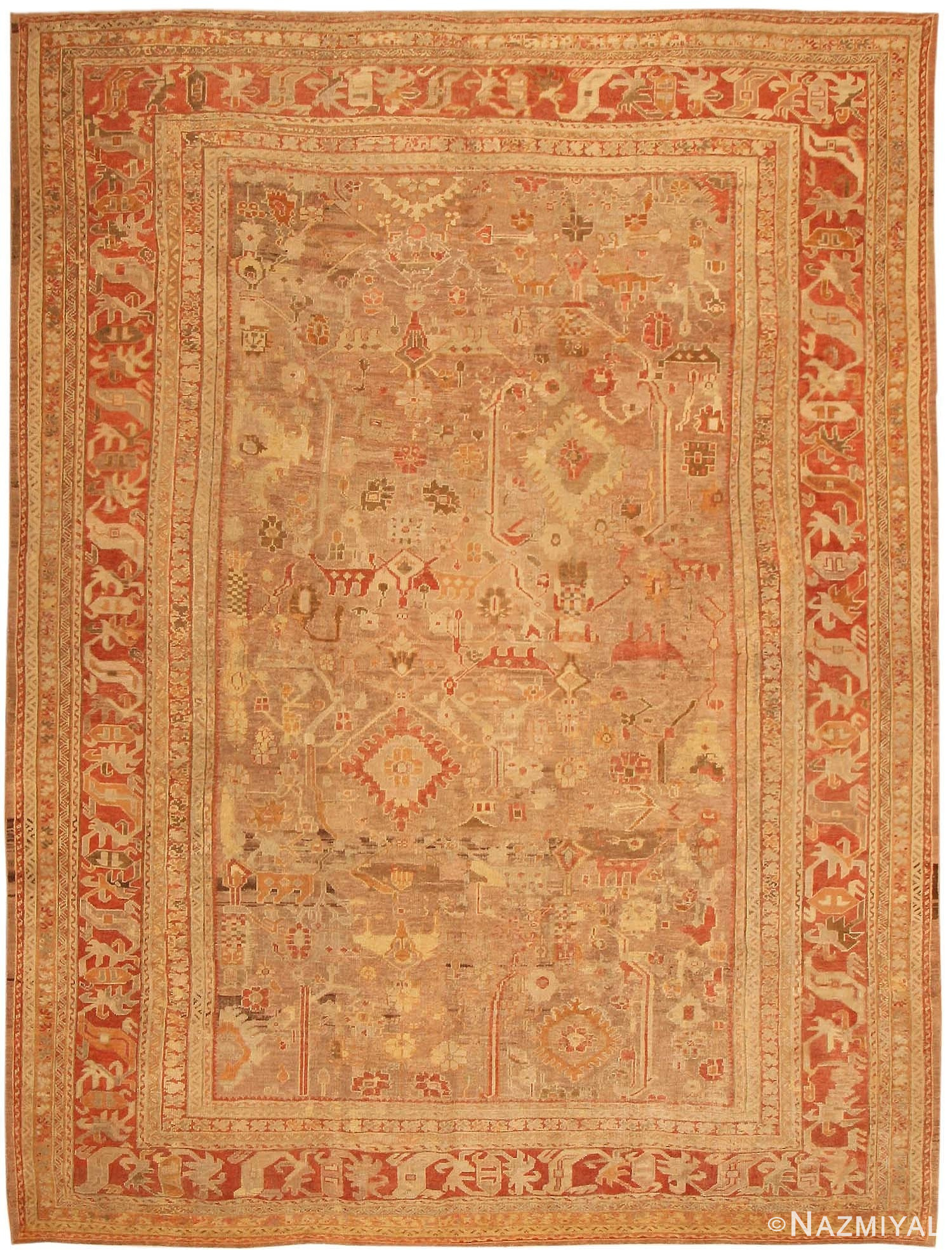 Antique Turkish Ghiordes Rug 43420 Detail/Large View