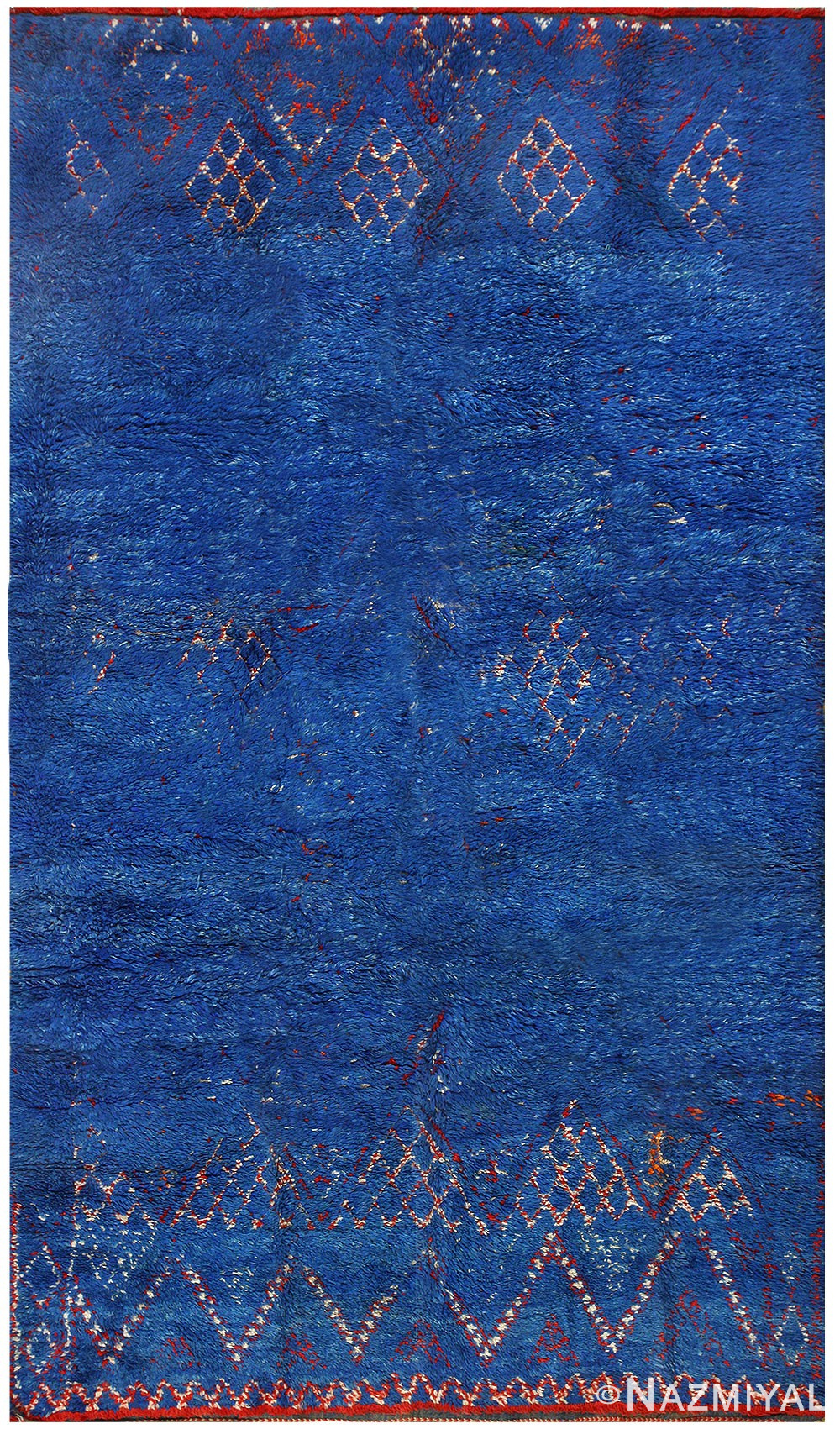Vintage Blue Moroccan Rug 48399 Detail/Large View