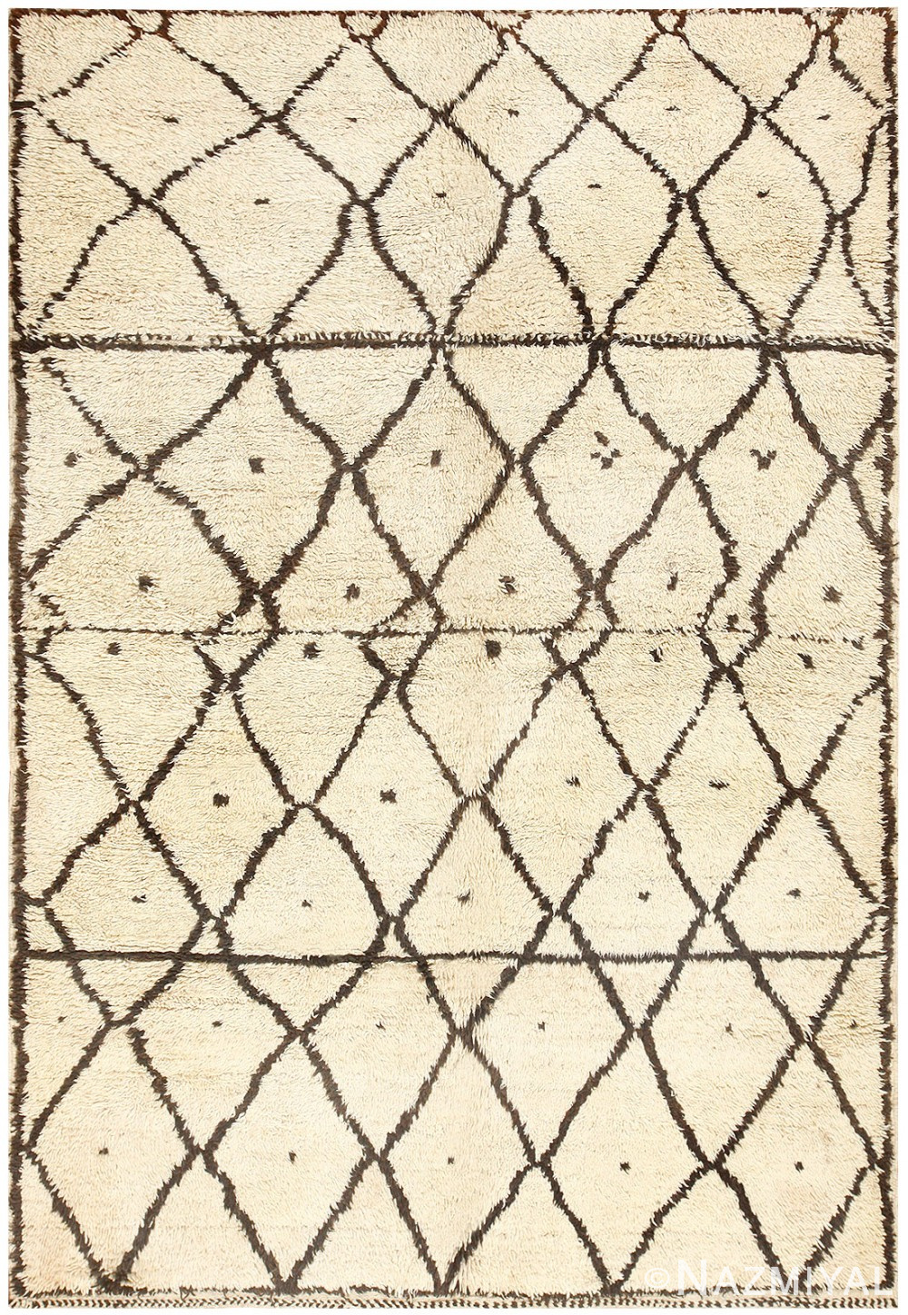 Vintage Geometric Moroccan Rug 48398 Detail/Large View