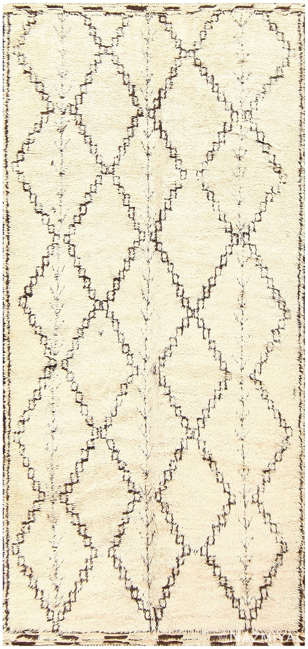 Vintage Beni Ourain Shag Moroccan Area Rug #48393 by Nazmiyal Antique Rugs