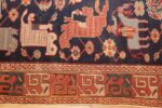 antique 18th century caucasian rug with animal design 48413 border Nazmiyal
